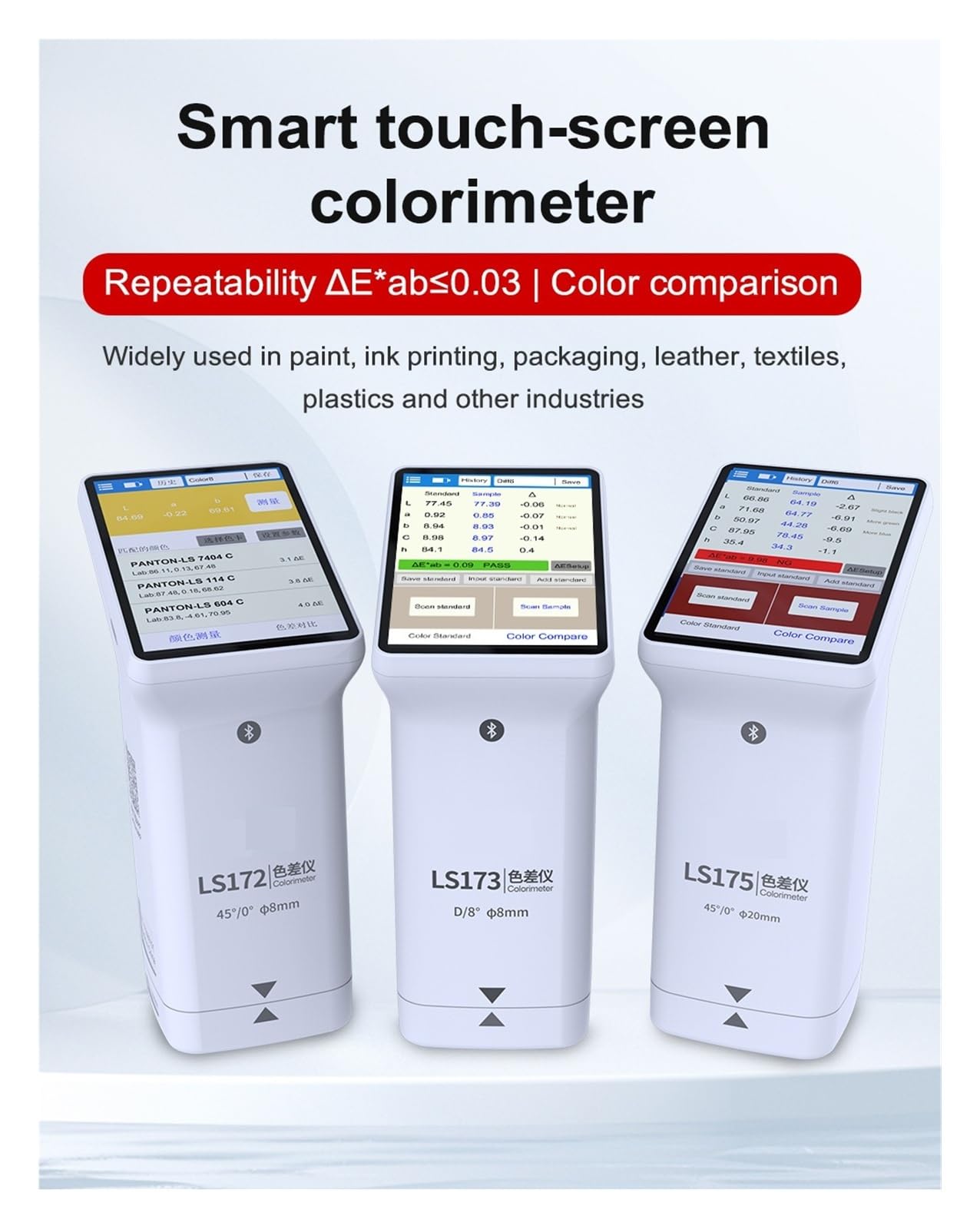 LS172/3/5 Digitales Kolorimeter Farbprüfer 45°/0° D/8° Einfache Bedienung(LS175)