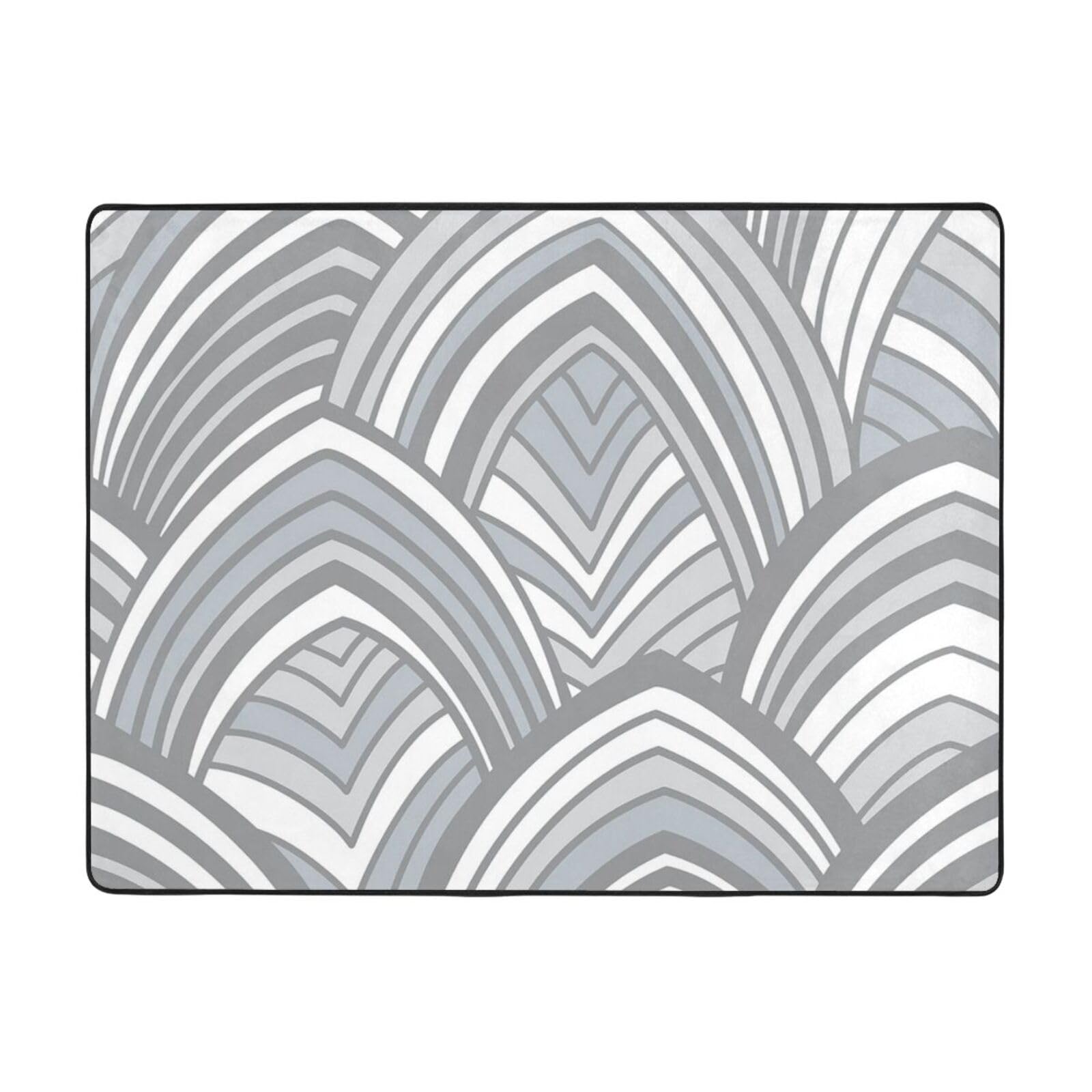 Tapis de sol de luxe gris BAFAFA avec motif élégant d'intérieur