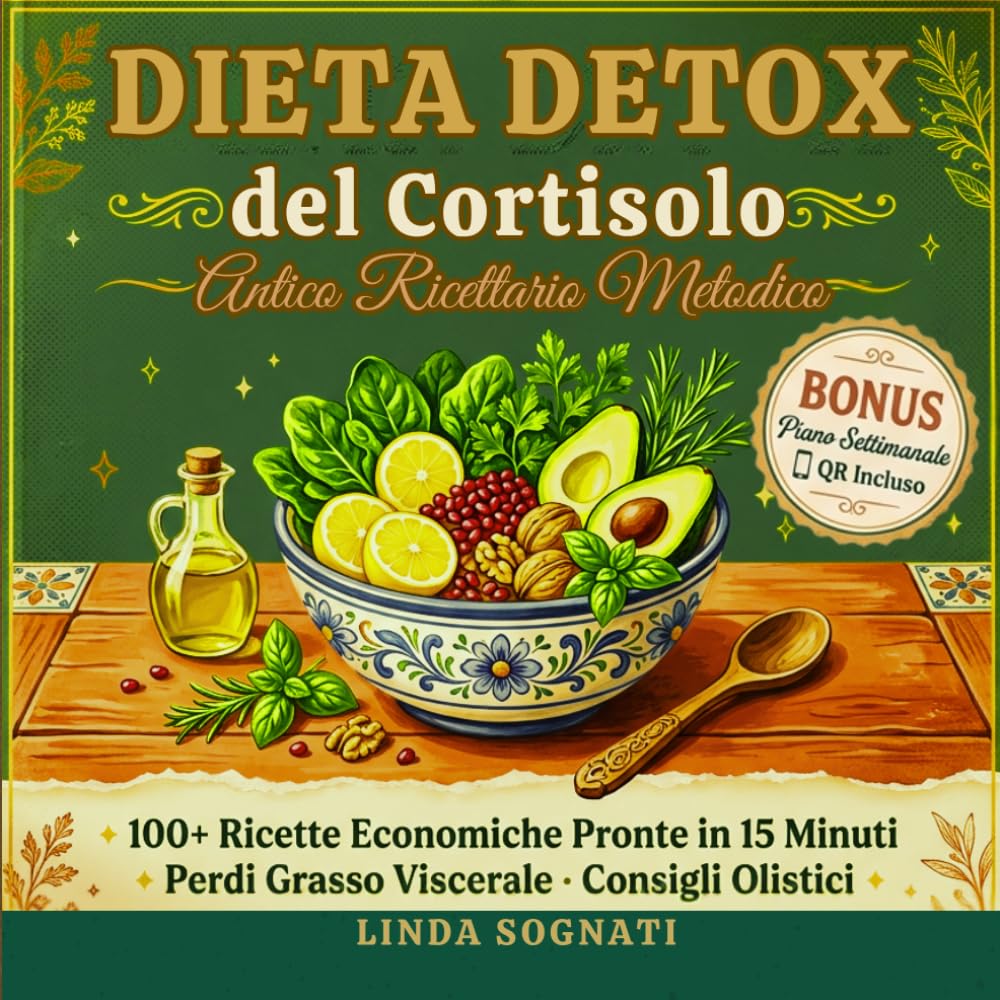 Dieta Detox del Cortisolo - Antico Ricettario Metodico: Ricette Economiche e Veloci per Ridurre lo Stress ,Riattivare il Metabolismo ed Equilibrare gli Ormoni
