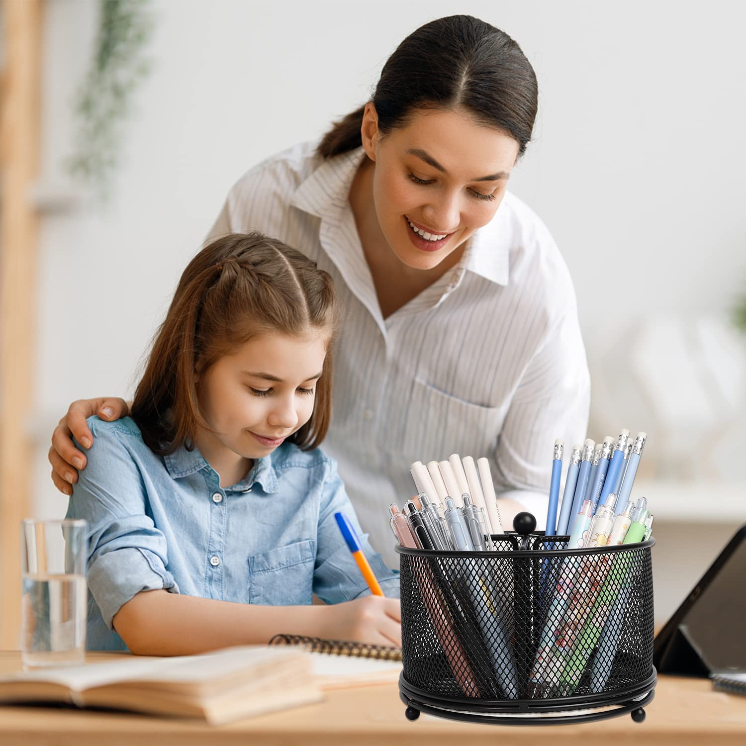 Portapenne Organizzatore Scrivania Lostwry 4 Pezzi - Multifunzione In Plastica - Foto 6