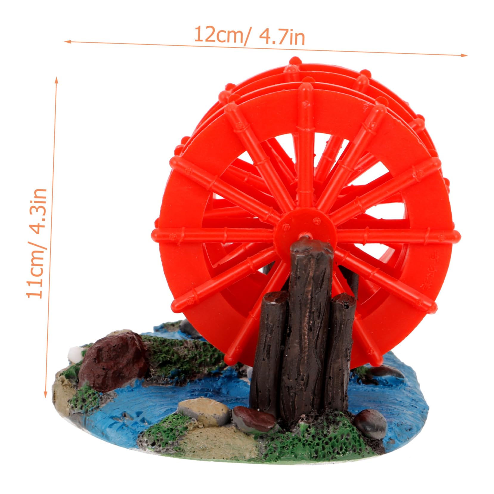 Toddmomy 3pièces Décoration De Paysage pour Aquarium Roue à Eau Artificielle avec Moulin Accessoire pour Réservoir De Poissons Et Crevettes Design Compact Et