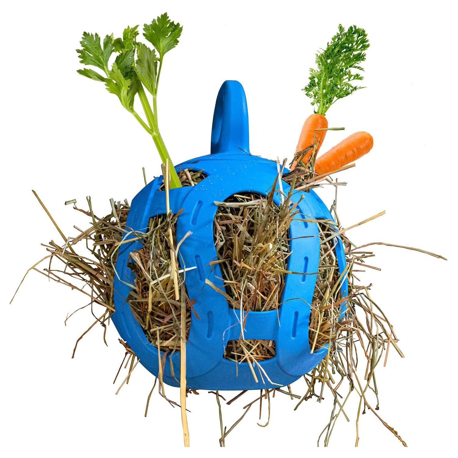 Horsemen's Pride Jolly Hay Ball Stall Toy for Horses, Blue, 8"-image-22