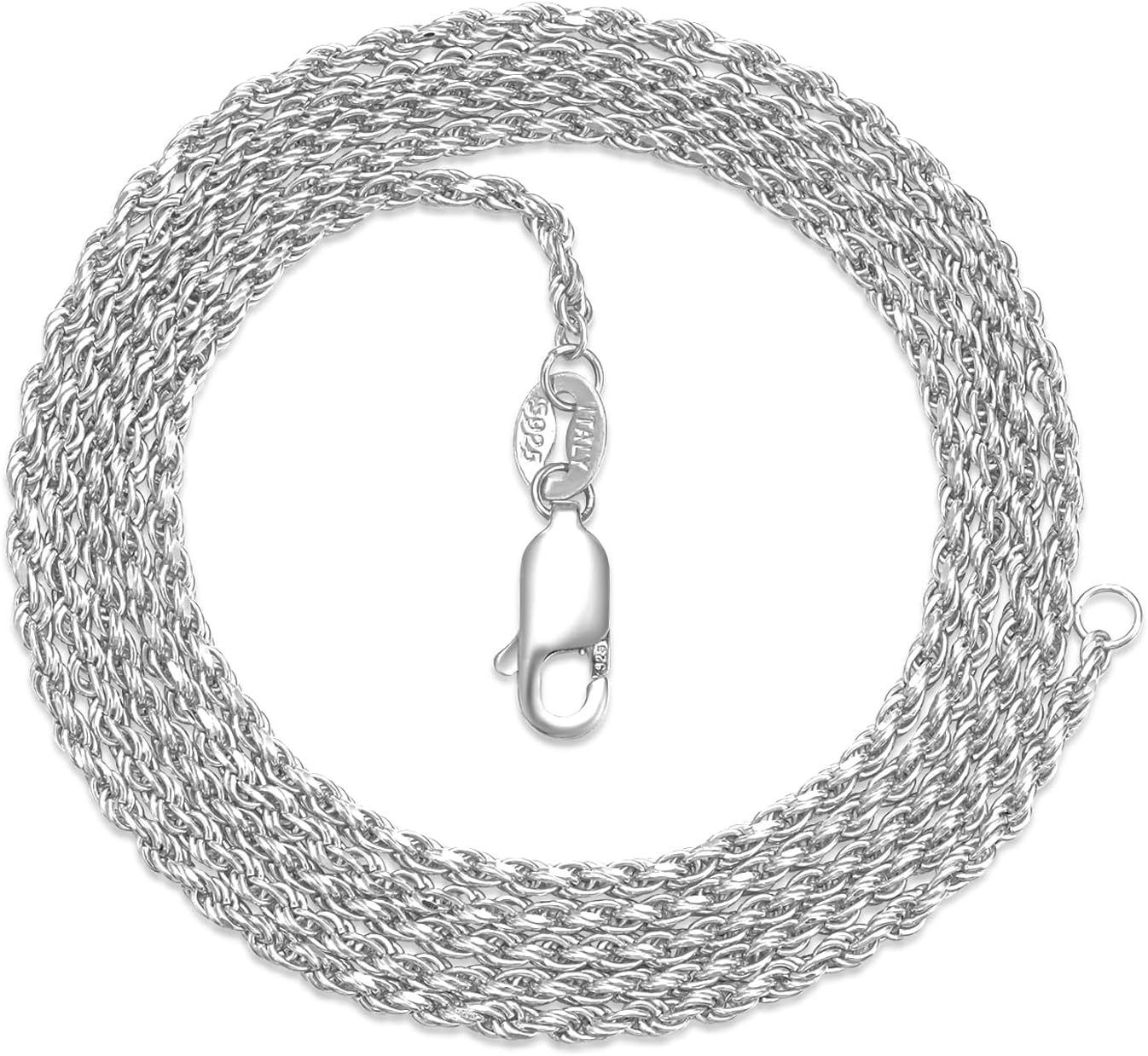SNZM 925 Sterling Silver rope chain18k Real Gold Plated Rope Chain 1