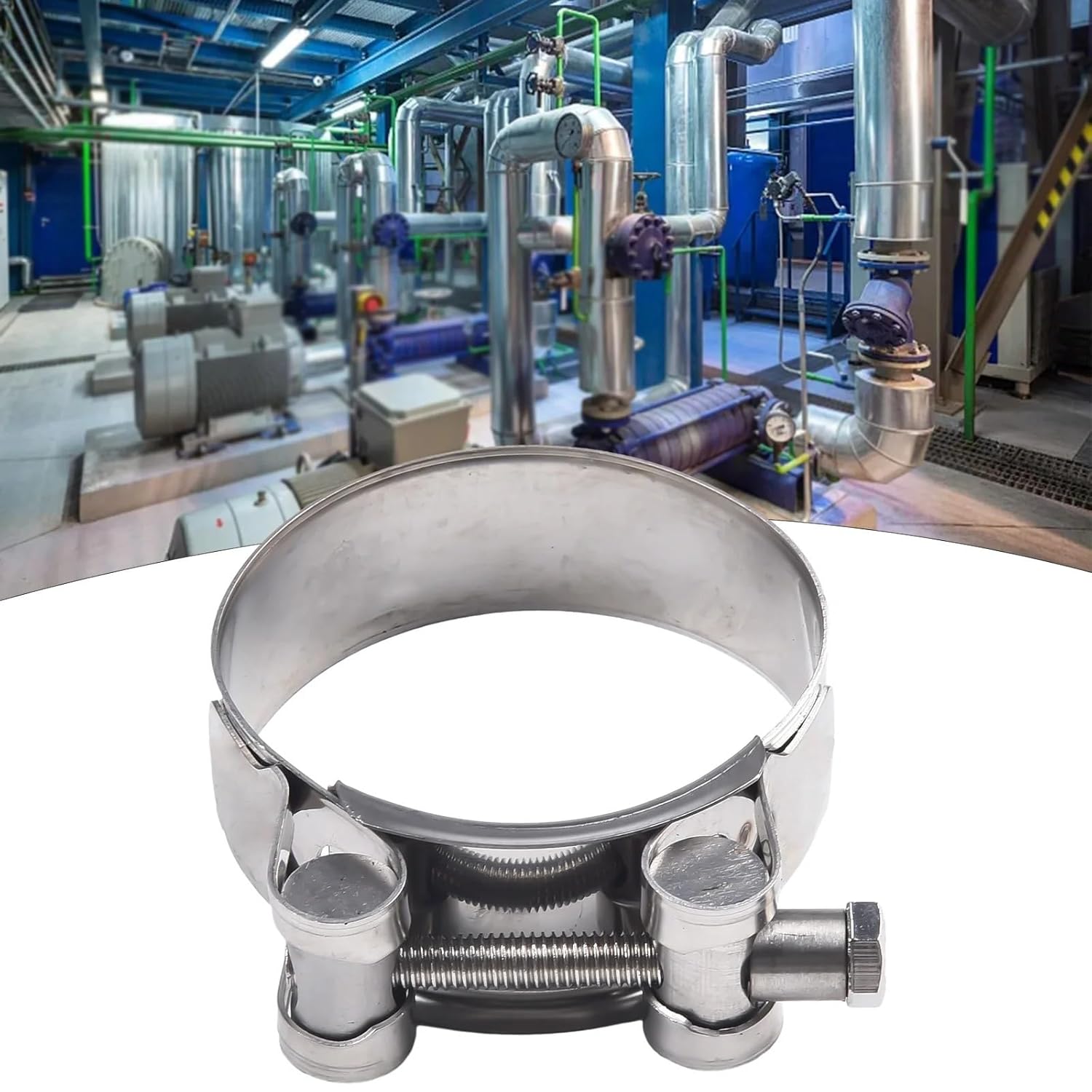 1PC Heavy Duty T-Bolt Exhaust Clamp Stainless Steel Hose Clamp Pipe Clamp 44-47mm 48-51mm 52-55mm for Turbine Pressure Hoses(56-59MM)