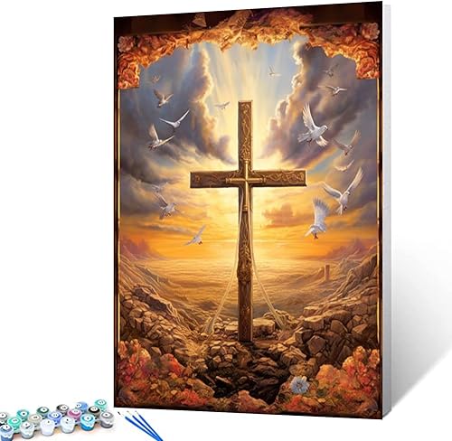 Pintura al óleo de Jesús Dios por números para adultos, pintura al óleo religiosa, arte acrílico, arte de león, lienzo con pintura acrílica, cita disponible en Yaxa Colombia