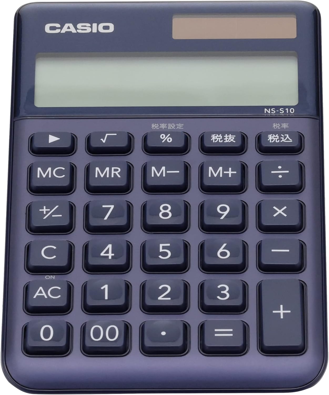 Casio NS-S10-NY-N Stylish Calculator, Navy, 10-Digit Large Notebook Type