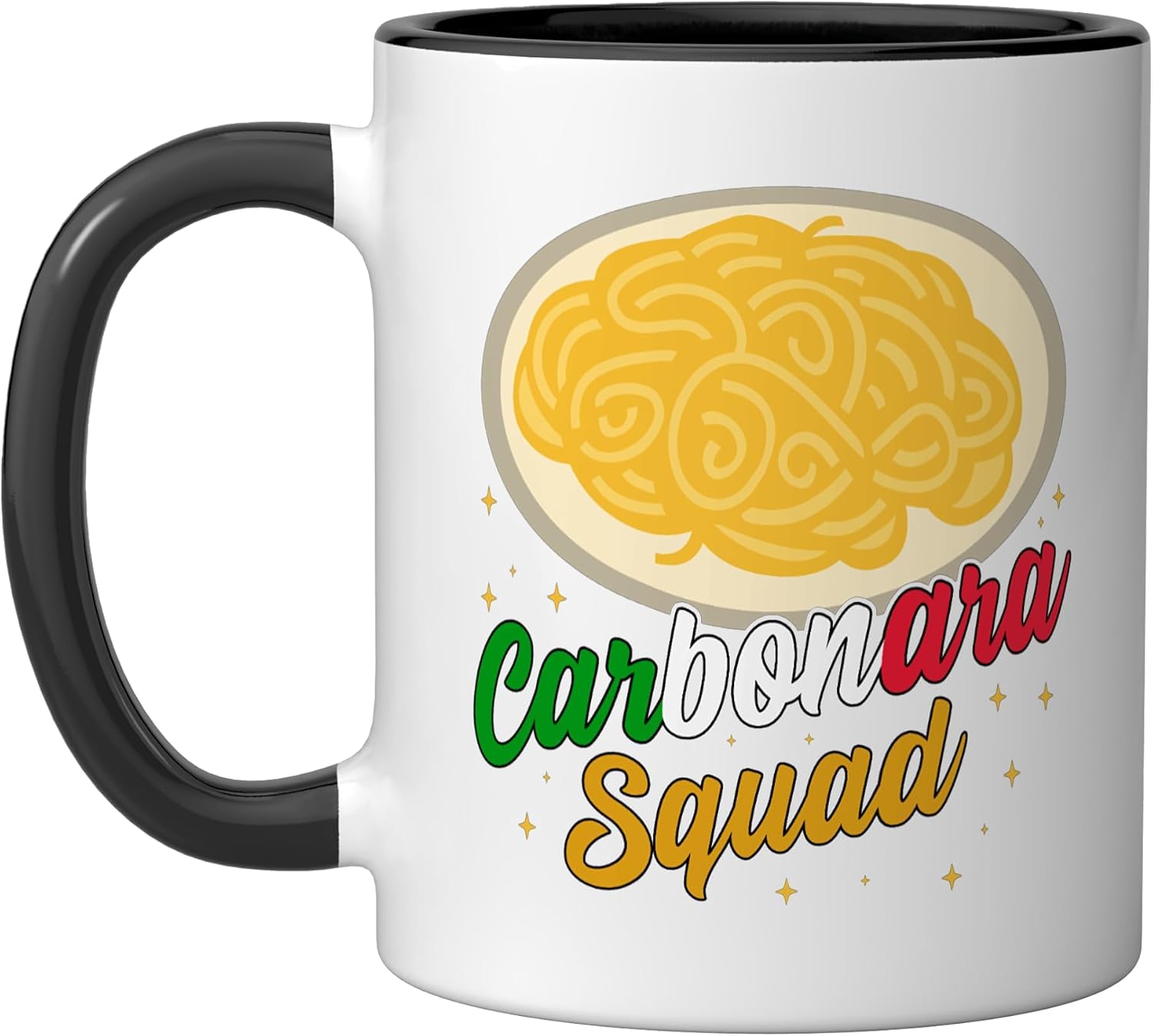 Pasta Italian Food Italian Cooking Carbonara Ceramic Mug, Pink/White, 15oz image 4