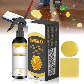 Natural Beeswax Care Spray & Restorer, 2025 New Natural Bees Wax Furniture Polish and Cleaner, Beeswax Furniture Polish for Wood, For Living Room, Kitchen, Furnishings and Wooden Floors, 120ML/4Oz (1)
