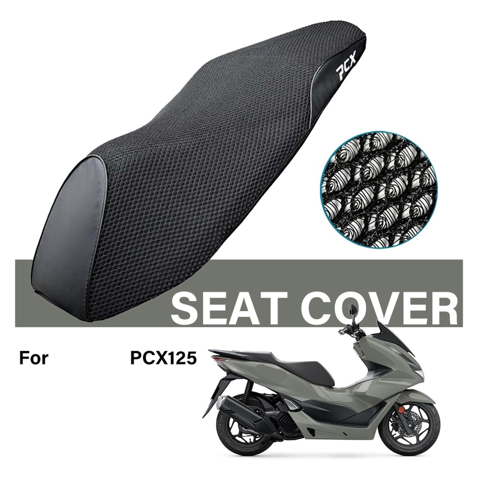 Coprisella Per Hond&a PCX125 PCX 125 CC Coprisedile Per Moto | Per Hond&a PCX125 PCX 125 CC Coprisedile Per Moto Sedile Traspirante Impermeabile Resistente Alla Polvere