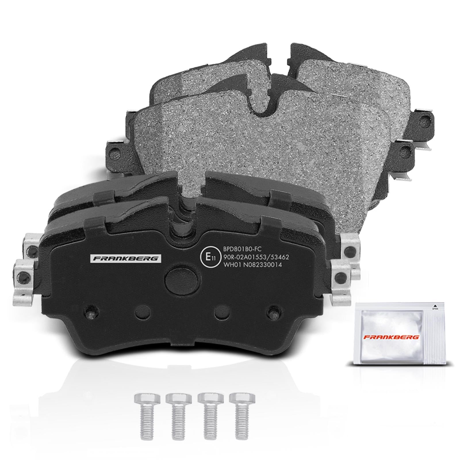 Frankberg 2 discos de freno + 4 pastillas de freno delanteras compatibles con 2 Active Tourer F45 216-218 1.5L-2.0L 2013-2021 2 Gran Tourer F46 214-216 1.5L 2014-2024 Replace# 34116866297777