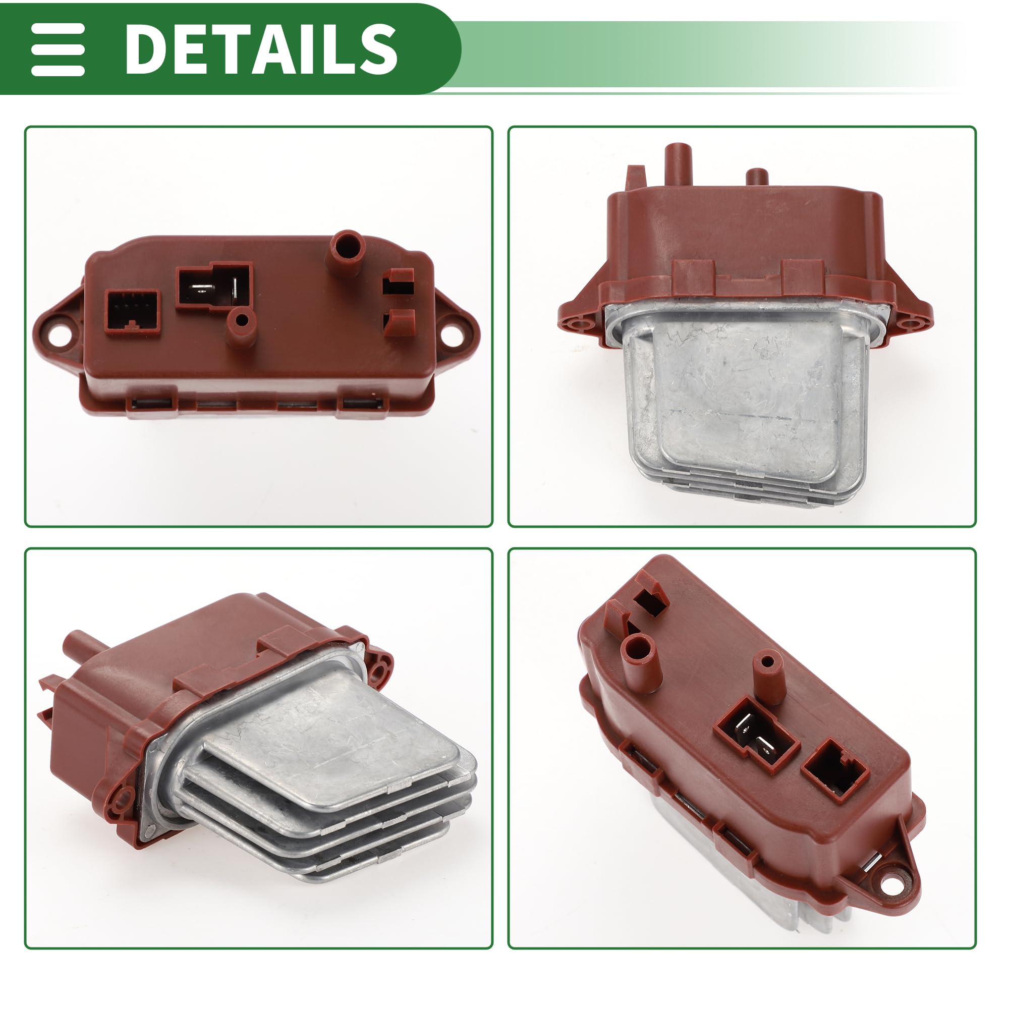 Motoforti Resistore del Motore del Ventilatore HVAC per Riscaldatore per Iveco Daily IV Bus 2009-2011 Metallo ABS No.500326590 Rosso