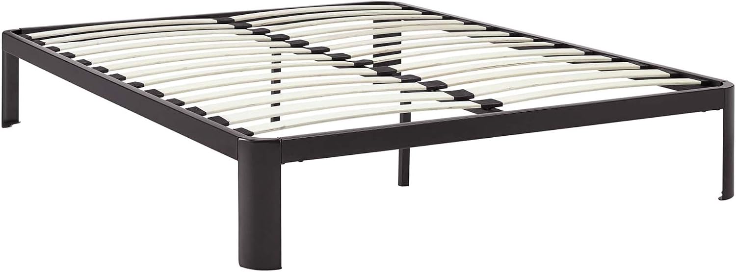 Ergode Horizon Metal Bed Frame | Stainless Steel | 14-inch Clearance | 1300 lbs Capacity | No Box Spring | Easy Assembly | Twin Size (MOD-5468-BRN-VV)