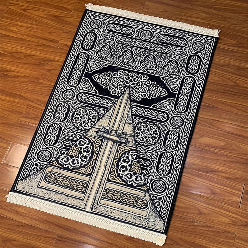 Tapis de prière musulman floral sajjada arabe en velours doux