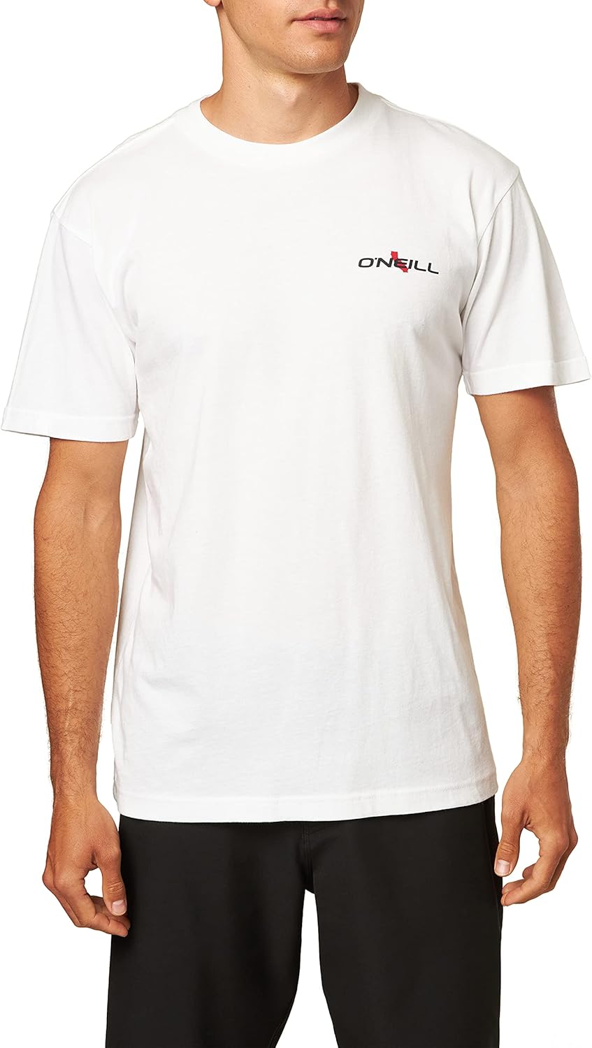 O'NEILL Mens Printables S/S Screen Tee White/California Badge XXL