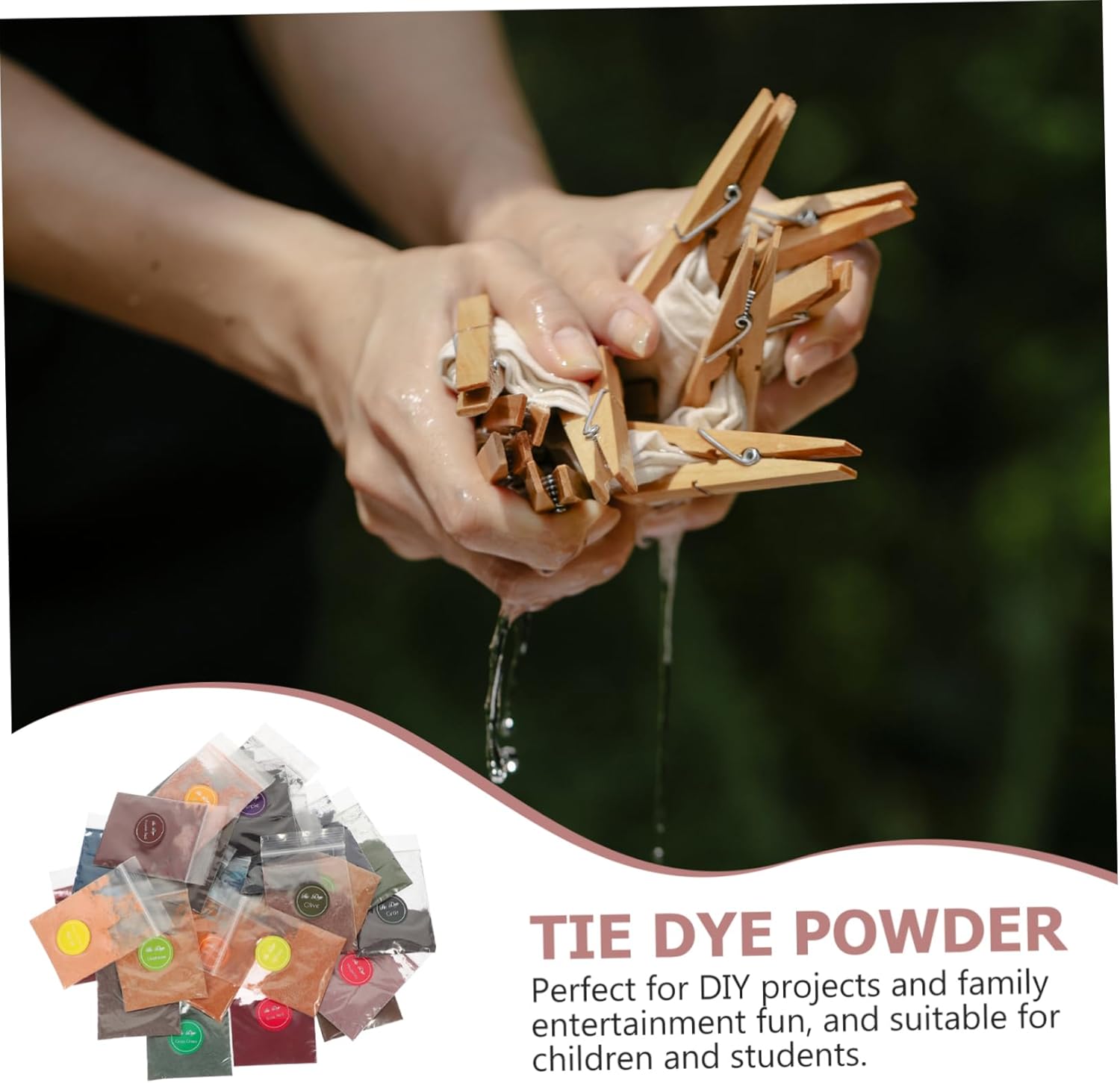 32bags Tie Dye Powder Vibrant Art Supplies for Boys and Girls Adults for Tie Dye Projects Parties and Halloween Crafts Each of Colors