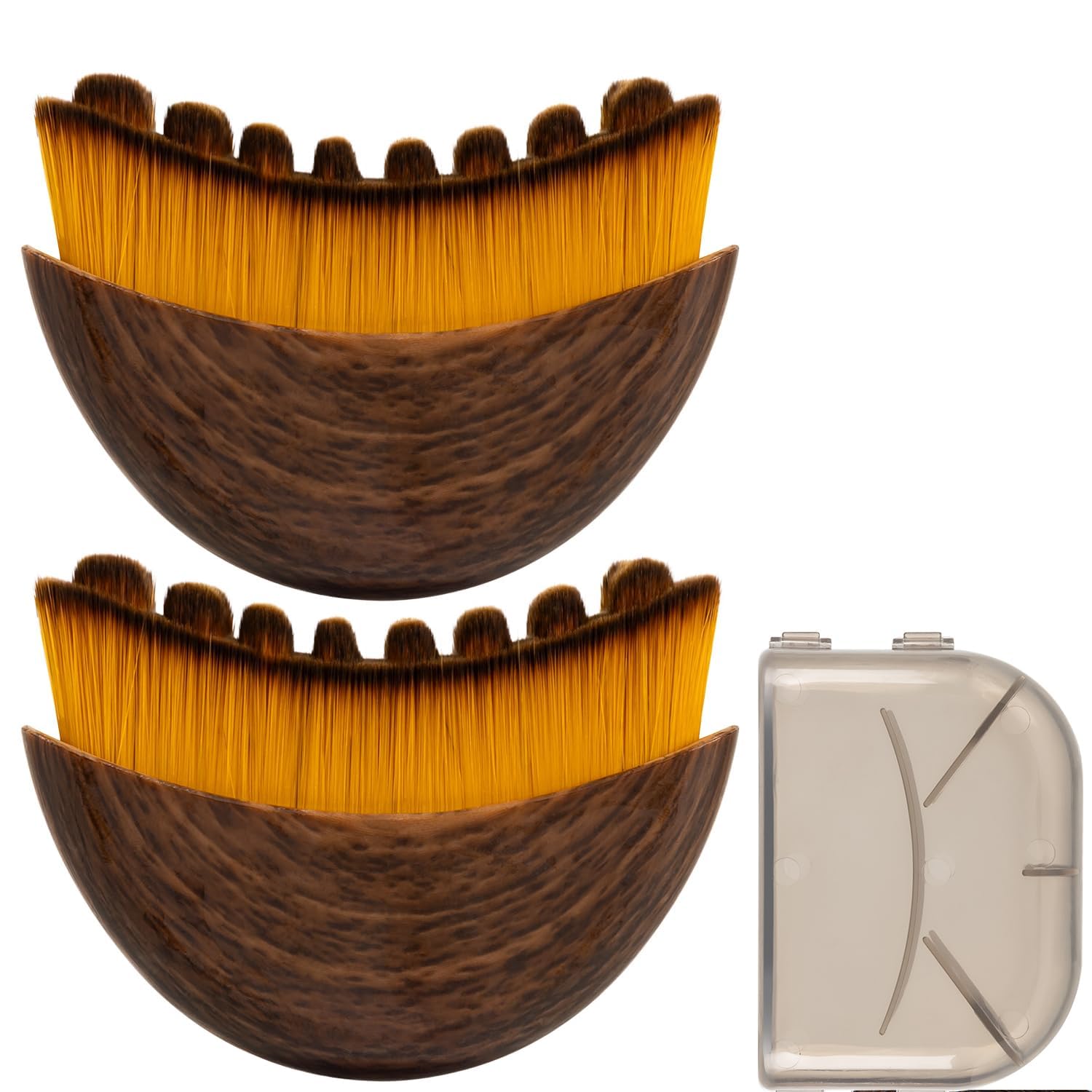 2Pack Lymphatic Contour Face Brush, Lymphatic Drainage Brush, Dry Brushing Face Brush, Lymphatic Drainage Massager for Face, Designed for The Face Gentle Enough for Daily Use(2pcs Brown)