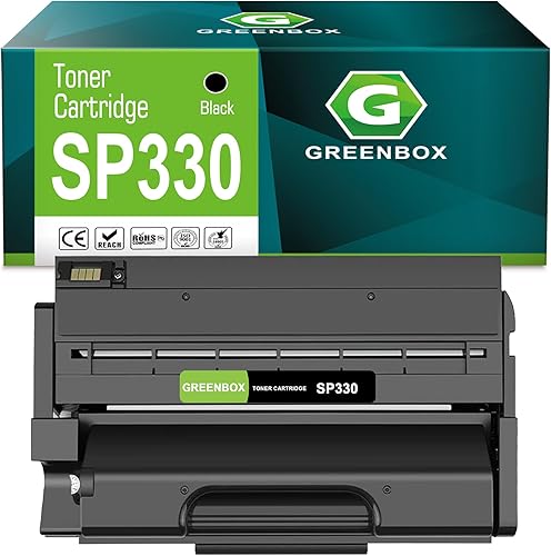 GREENBOX Compatible SP 330 Cartucho de tóner negro de repuesto para 408288 SP 330 para impresora SP 330DN 330SFN 330SN 330DN 330SFN 330SN (paquete