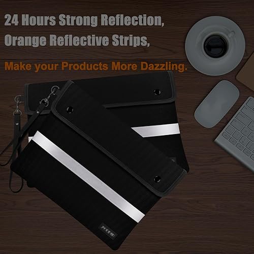 Miniatura 6 de Bolsa de dinero ignífuga con cerradura, bolsa de dinero ignífuga de 11.2 x 7.6 pulgadas con cierre de cremallera, bolsa de almacenamiento para