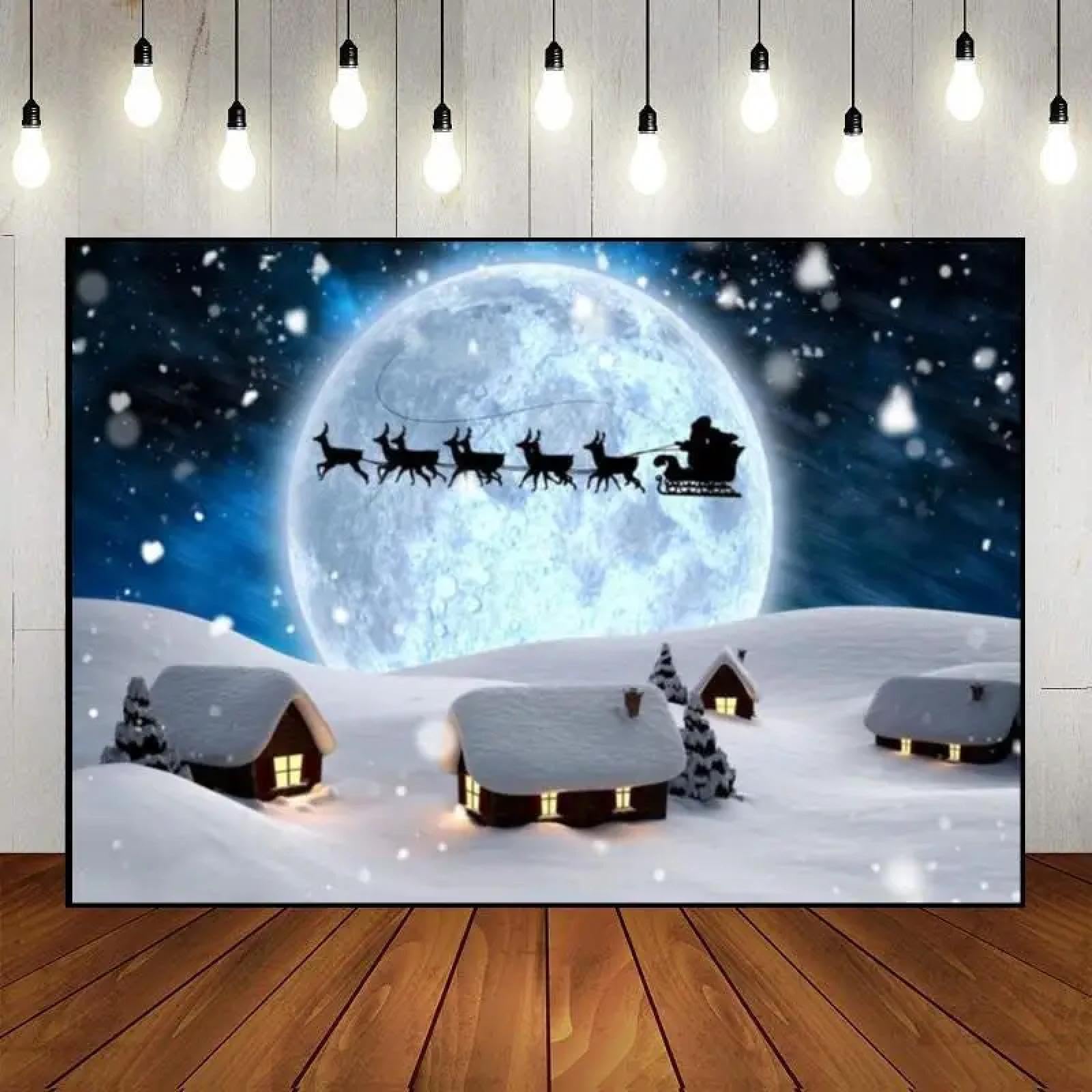 Buon Albero di Natale Sfondo Fotografia Sfondi Neve Compleanno personalizzato Fondale Camino Baby Shower Foto invernale