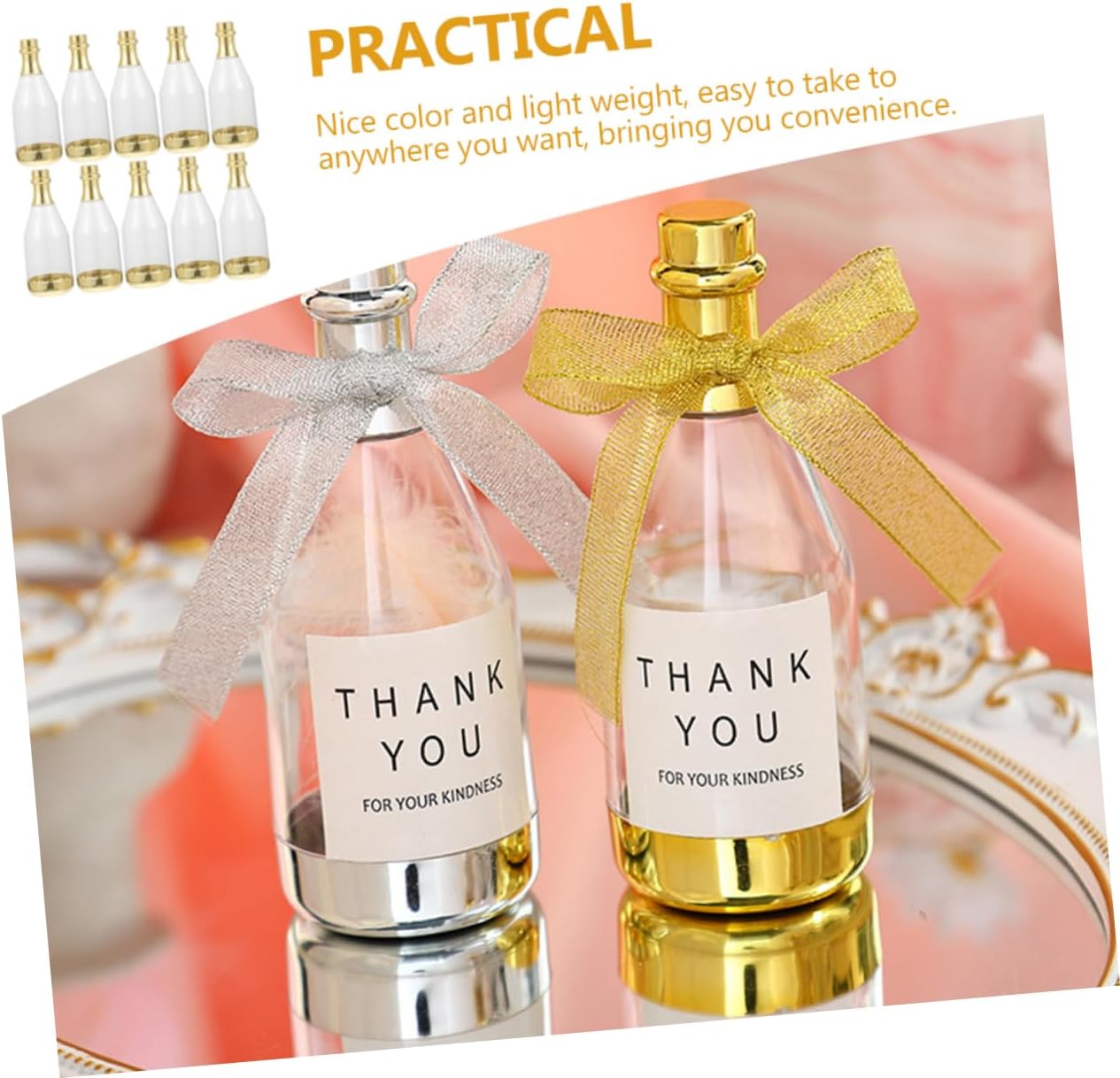 Miniature Bottle Candy Box for Wedding 30pcs Candy Case Elegant Party Favor Container Shape