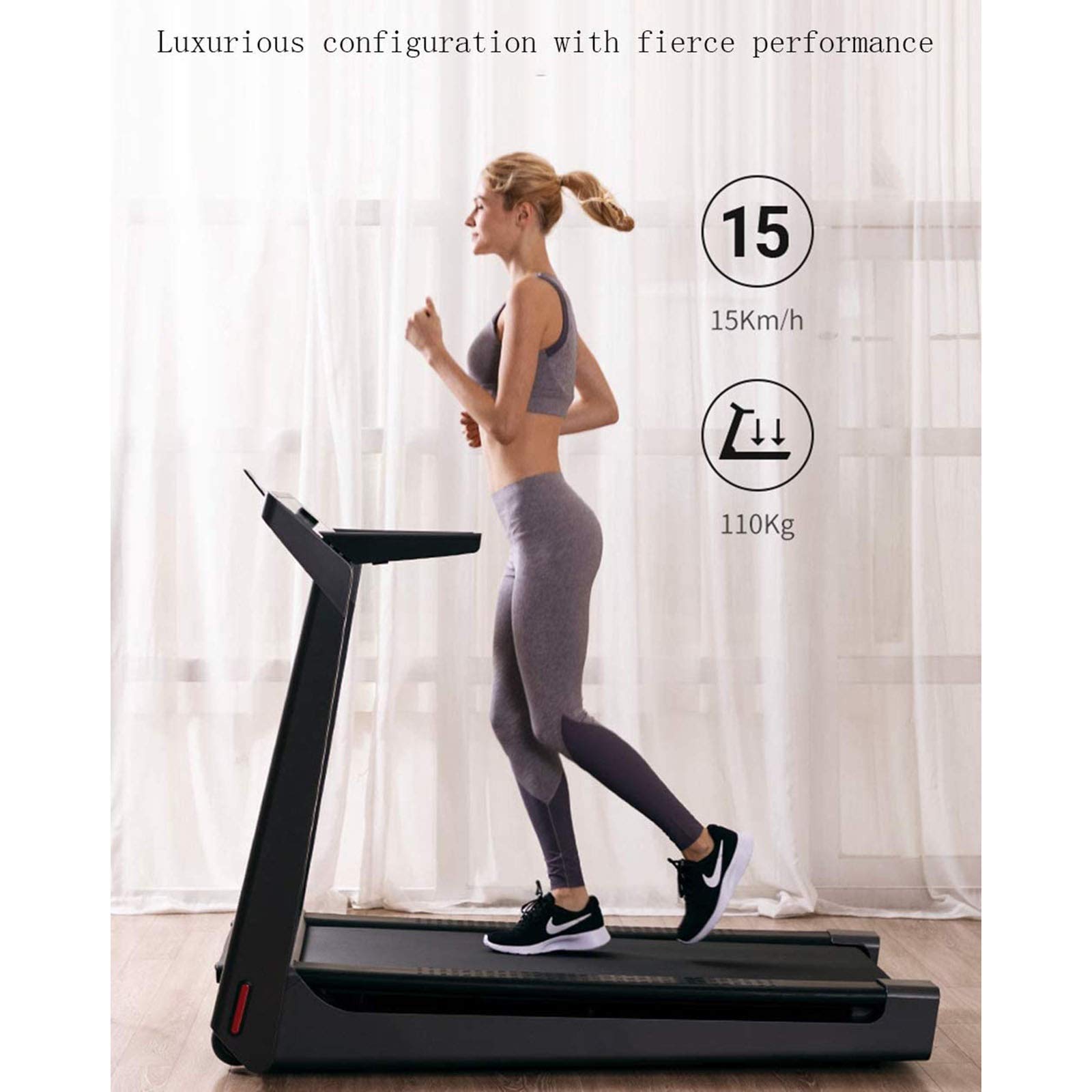 Amazon | トレッドミル 折りたたみ式電動トレッドミル スペース