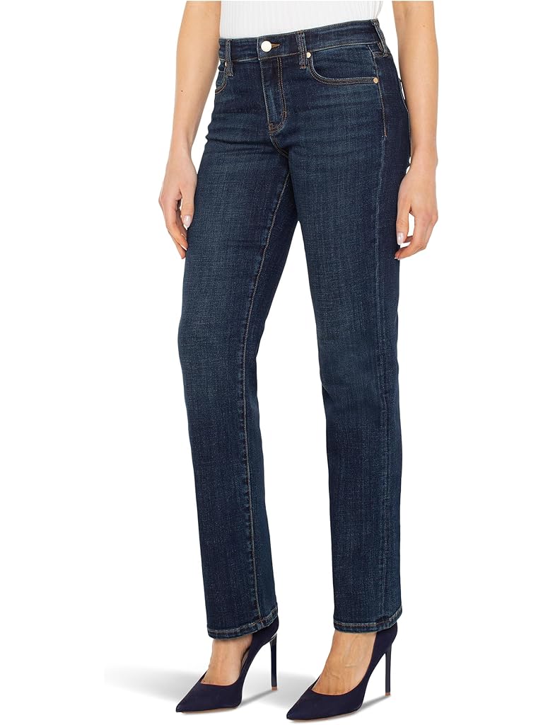 Navy Liverpool Los Angeles Kennedy Mid-rise Straight Jeans