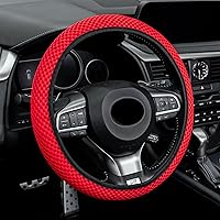 Vista 9 de Alpmosn Funda Elástica Extensible para Volante, Microfibra Transpirable de Seda de Hielo, Antideslizante, Accesorios de Interior de Automóvil