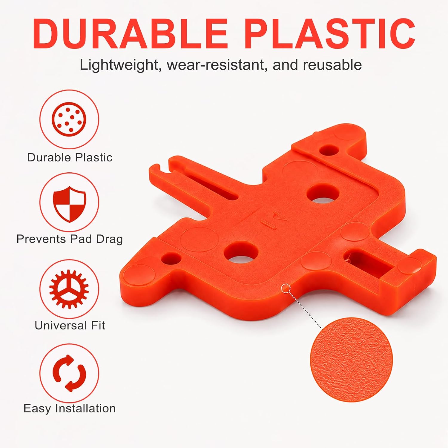 6PCS Bicycle Brake Pad Spacer, Hydraulic Road Bike Disc Empty Pinch Spacer Spreader Repair Insert Tool, Cycling Repairing Disk Pad, Universal for MTB, Moutain Dirt Bicycle