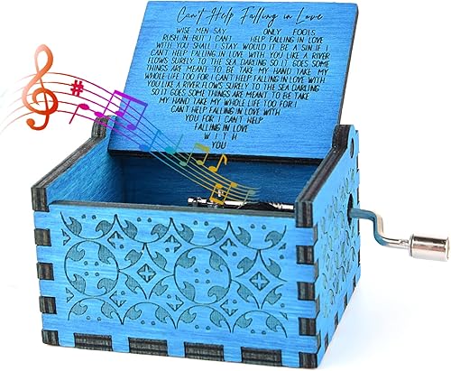 Miniatura 2 de byykit Can't Help Falling in Love Caja de Música de Madera, Cajas Musicales Antiguas Grabadas para Ser Querido, Caja de Música de Madera - Regalos