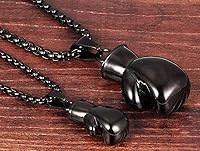 Vista 13 de Hamoery Collar con colgante de cadena de guante de boxeo de acero inoxidable punk para hombres y mujeres