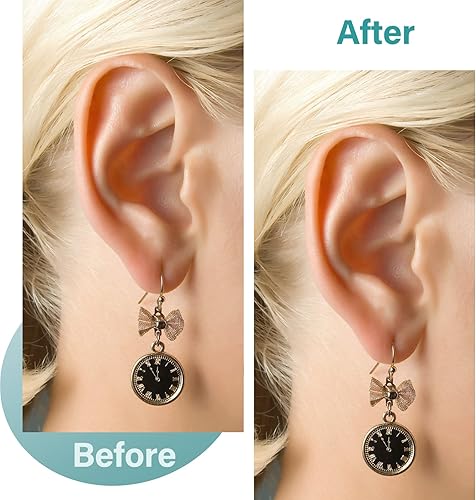 Miniatura 4 de 300 parches de soporte para lóbulos de aretes, parches de orejas pesados, estabilizadores de aretes grandes, adhesivos transparentes para aretes,