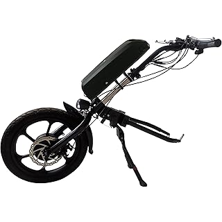 theebikemotor 350W-500W 16 inches Wheel Electric Attachable Handcycle for Wheelchair New Generation (1PC 36V10.4Ah Downtube Type Battery, 36V350W)