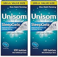 Vista 7 de Unisom Geles de ayuda nocturna para dormir, difenhidramina HCI 50 mg, 100