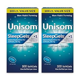 Unisom Nighttime Sleep-Aid Gels, Diphenhydramine HCI 50mg, 100 Count, 2 pk