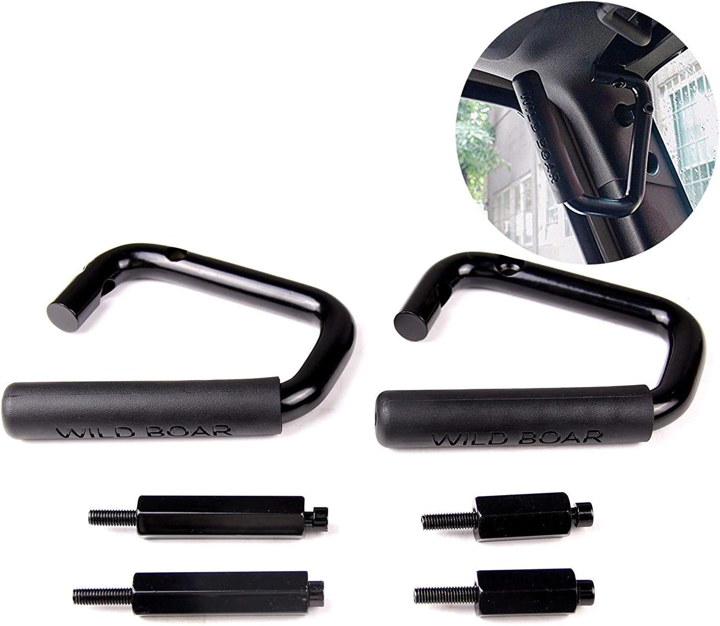 i-Shop Grab Bar Front Grab Handle -Black, Pair