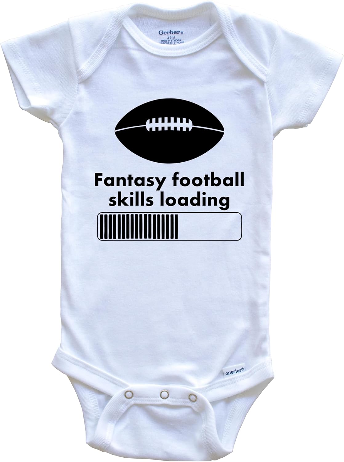 Fantasy Football Skills Loading Funny Fantasy Sports One Piece Baby Bodysuit