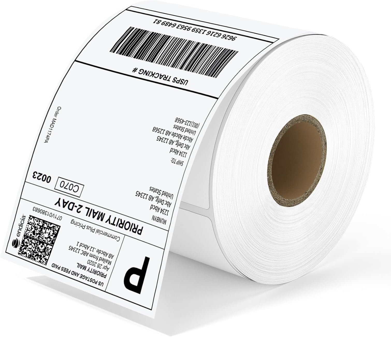 MUNBYN Thermal Direct Shipping Labels, 4x6 Labels for Thermal Printer, 500 Sheets/1 Rolls, Commercial Grade