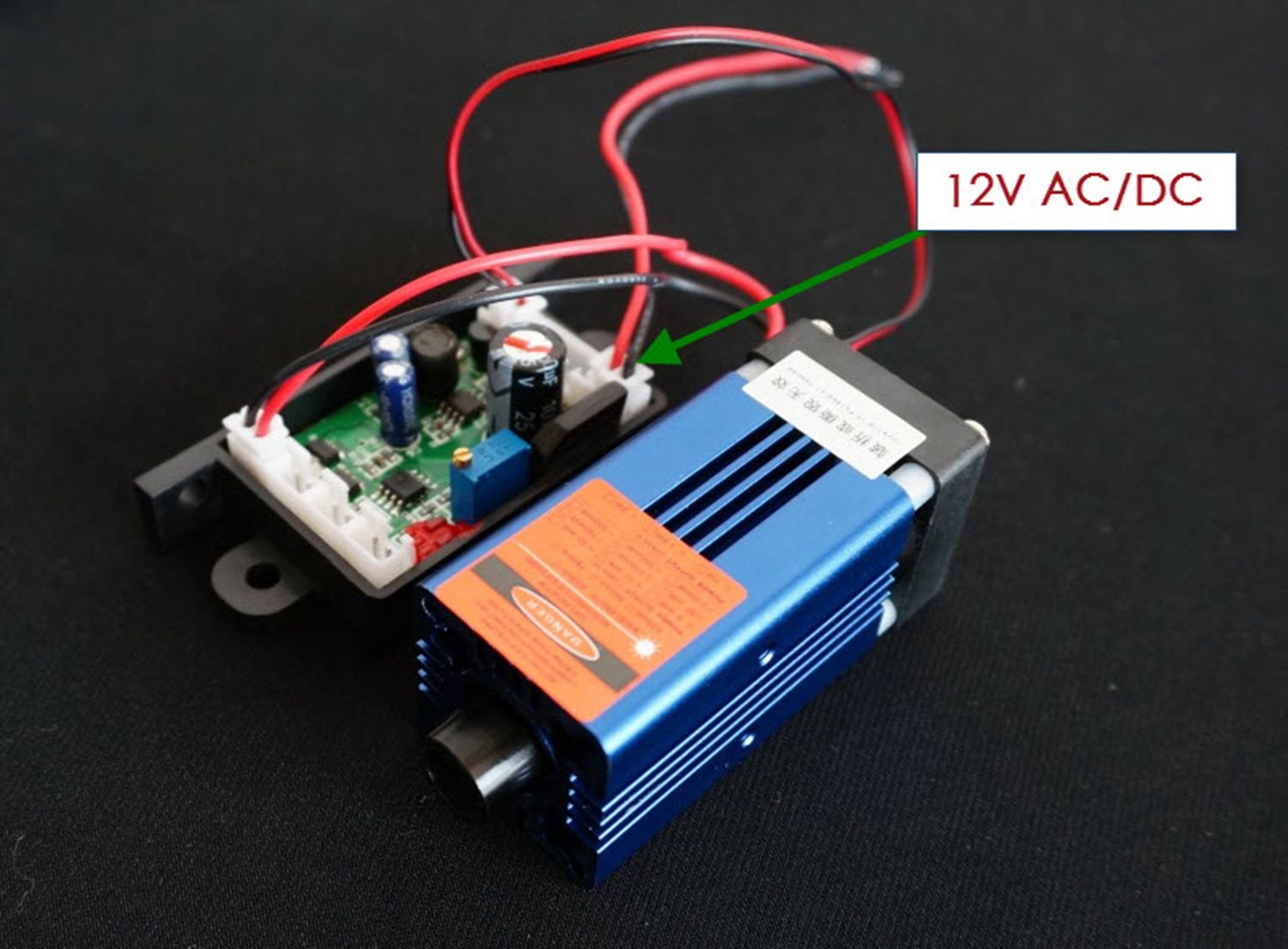 635nm 638nm M W G-L300 Orange Red Diode Laser Dot Module 12V w/Driver + TTL + Fan Cooling