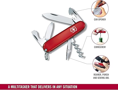 Miniatura 5 de Victorinox Turist Red - Navaja de bolsillo del ejército suizo de 3.307in - 12 herramientas