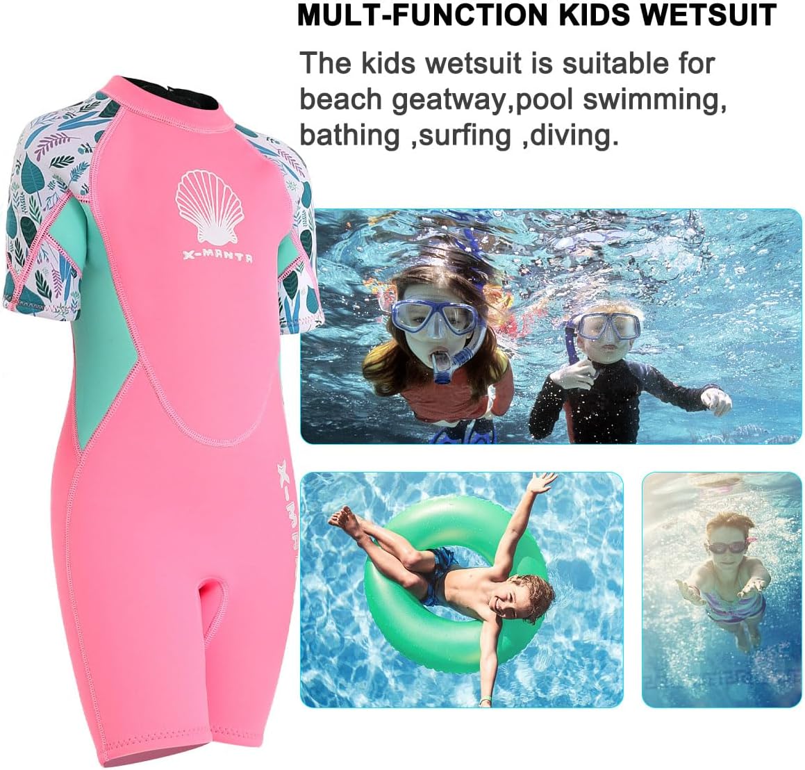 Wetsuit Kids Full Suits 2.5mm Neoprene Wet Suit UV Protection Keep Warm Long Sleeve Wetsuits for Swimming Diving Scuba