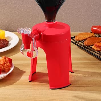 Soda Dispenser Creative Hand Pressure Carbonated Beverage Machine Bottle Upside Down Tap Cok-e Drink Dispenser Fizzy Soft Soda Dispensers for All Bottle Drinks for Party Home Bar