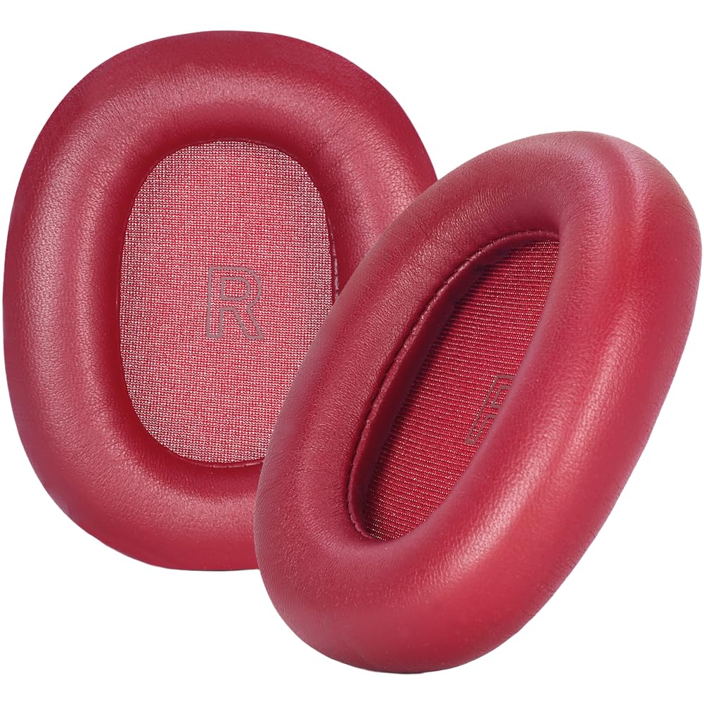 ZYWUOY Almohadillas de cuero Red Protein para H95, cojines magnéticos de espuma viscoelástica, repuesto transpirable con aislamiento de ruido