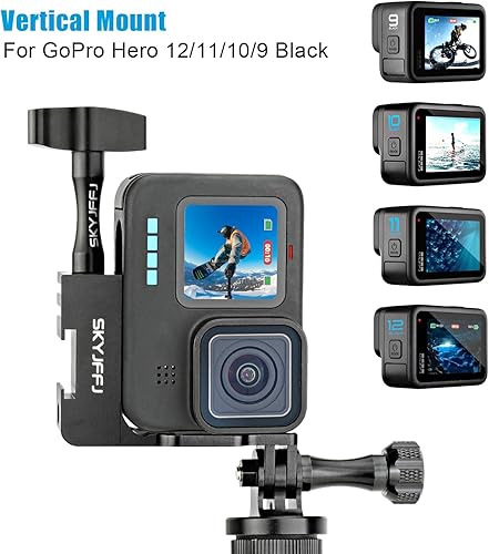 Miniatura 2 de Adaptador de soporte de aluminio para codo vertical para GoPro Hero 9101112 Negro