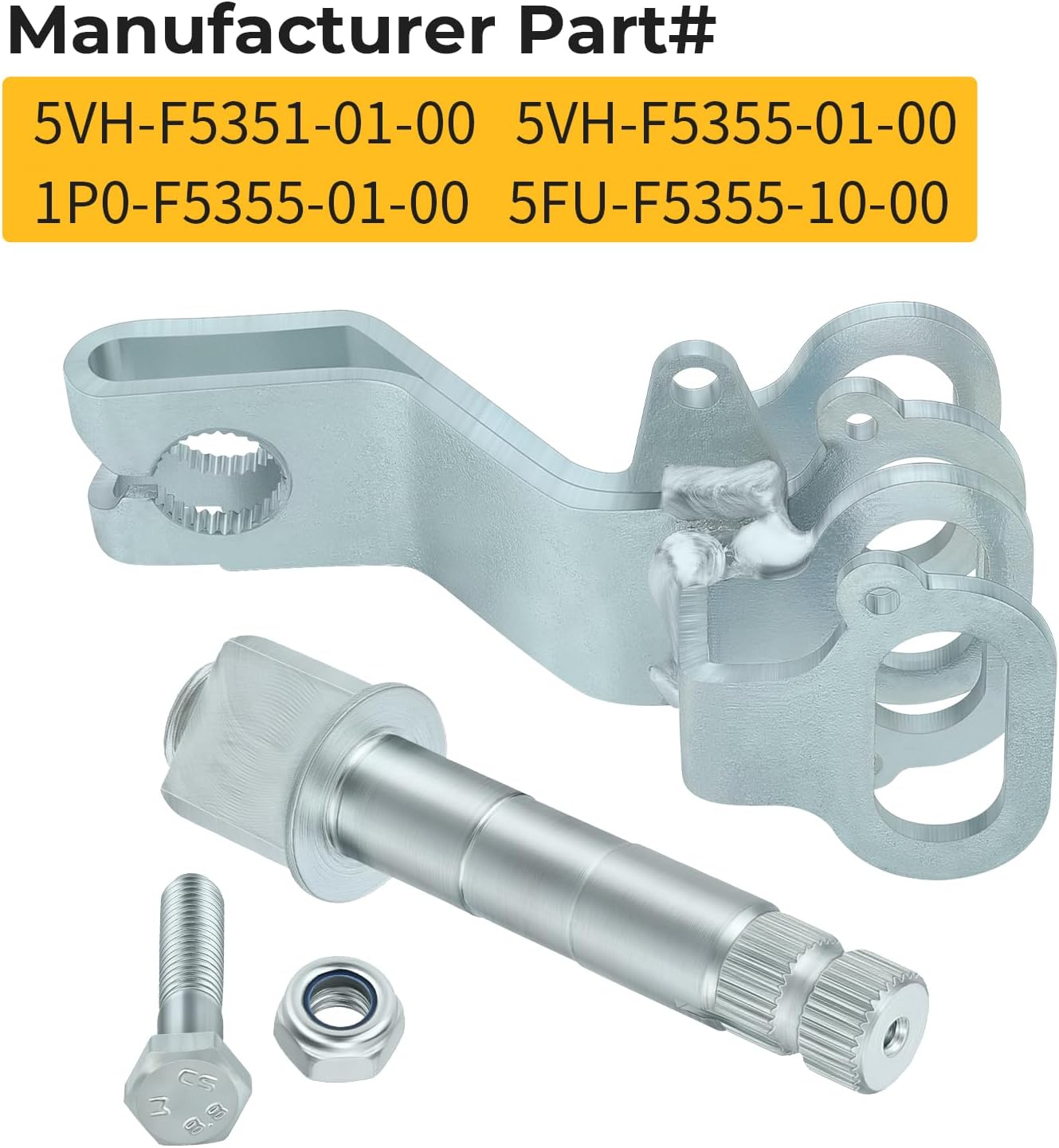 Rear Brake Camshaft & Camshaft Lever For Yamaha Kodiak 400 YFM400A/F Bruin 250 350 YFM250 YFM350/FA Big Bear 250 400 YFM250 YFM400 Wolverine 350YFM350 2003-2009 Grizzly 350 Auto YFM350 2003 2007-2014