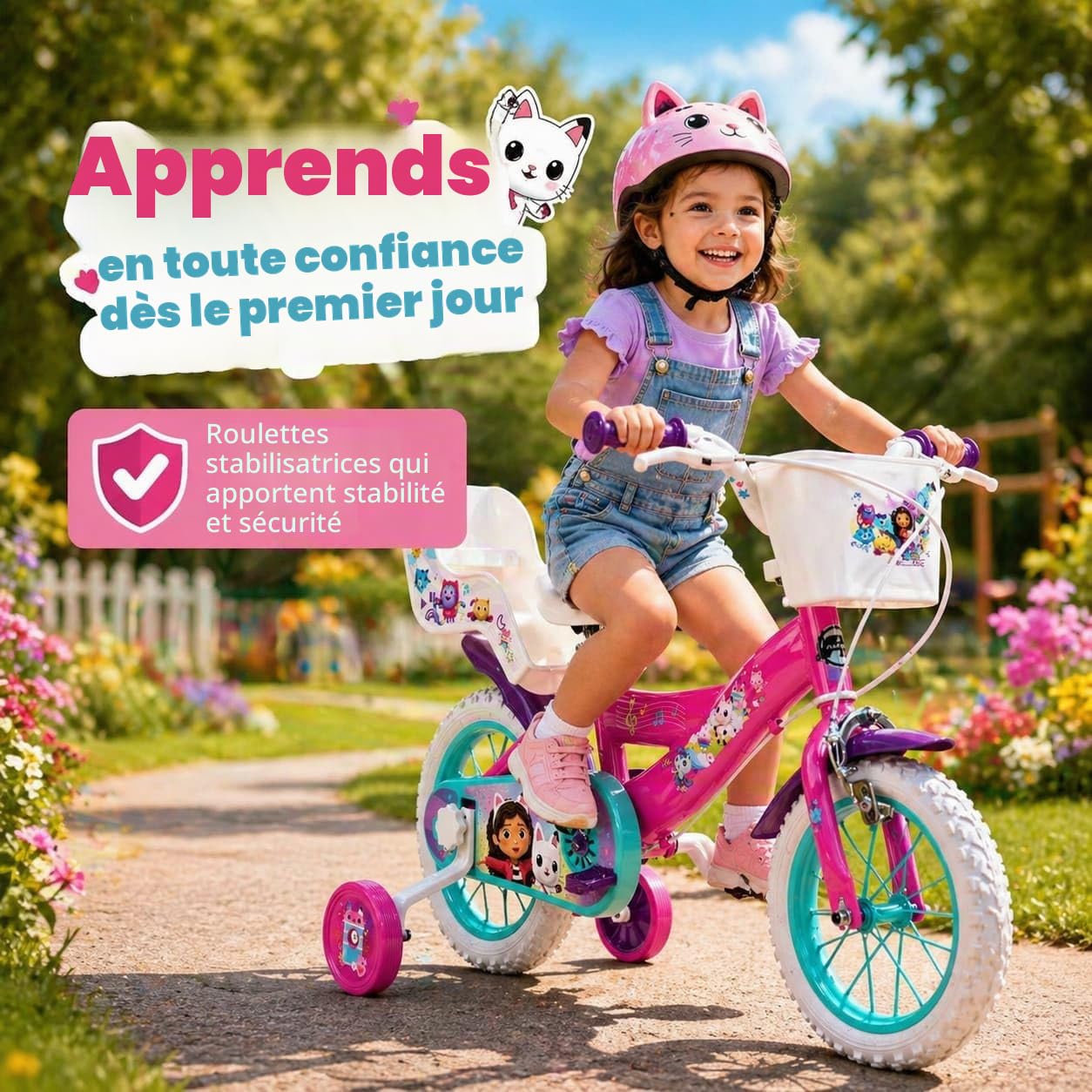 Toimsa Gabby's Dollhouse Vélo pour Enfant de 3 à 5 Ans 12"