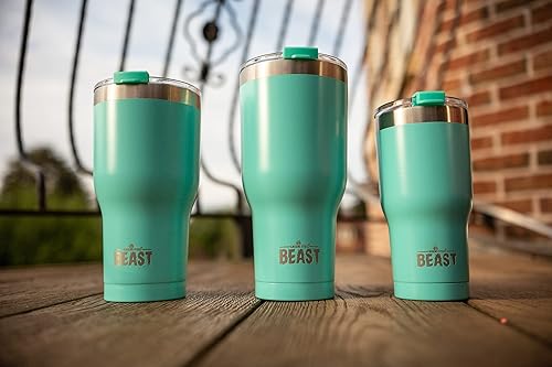 Miniatura 5 de Beast Vaso Térmico de 20 oz de Acero Inoxidable con Aislamiento al Vacío para Café y Hielo de Doble Pared Termo de Viaje (Azul Aguamarina)