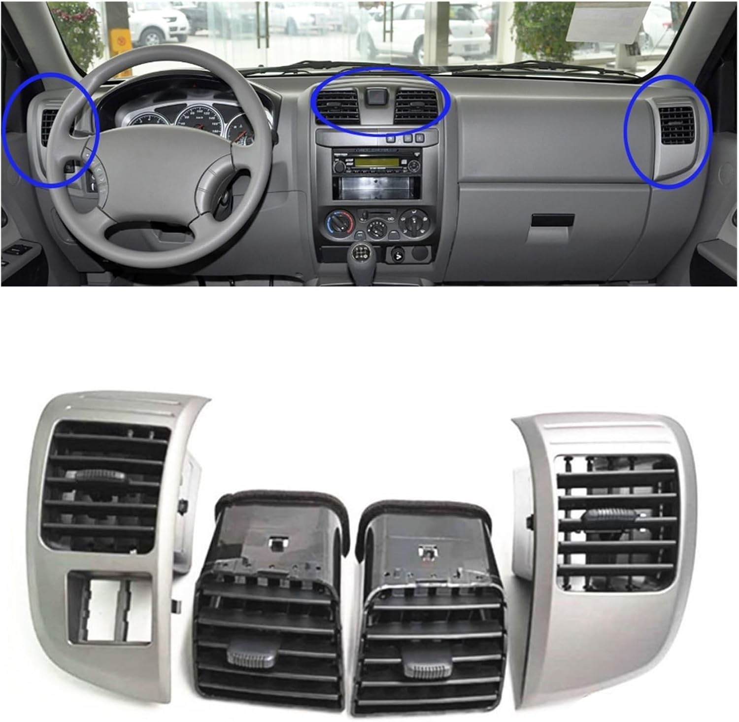 For Great Wall Wingle 3 Wingle 5 Compatible For Isuzu D-Max MU-X Chevrolet Dashboard Air Outlet Air Conditioner Cool Warm A/C(StyleB Left Right)