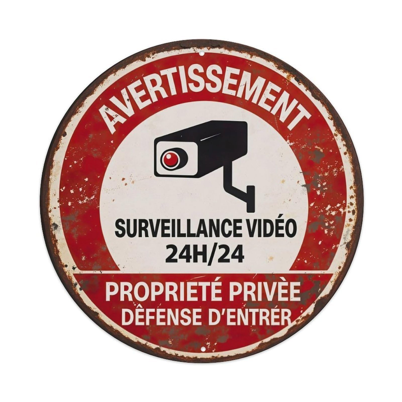 Warning Surveillance Video Private Property Metal Tin Sign