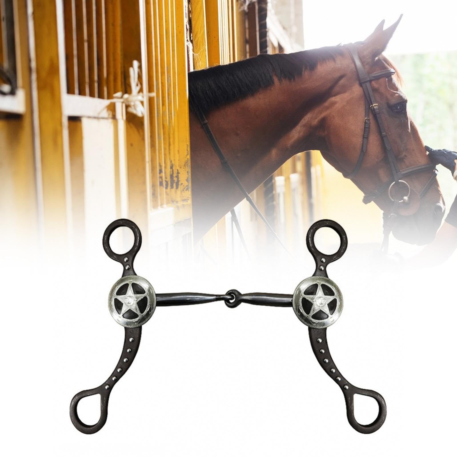 Sharplace Morso per Cavallo Retro Professionale Accessori per Cavalli All'aperto Filetto per Cavallo Western