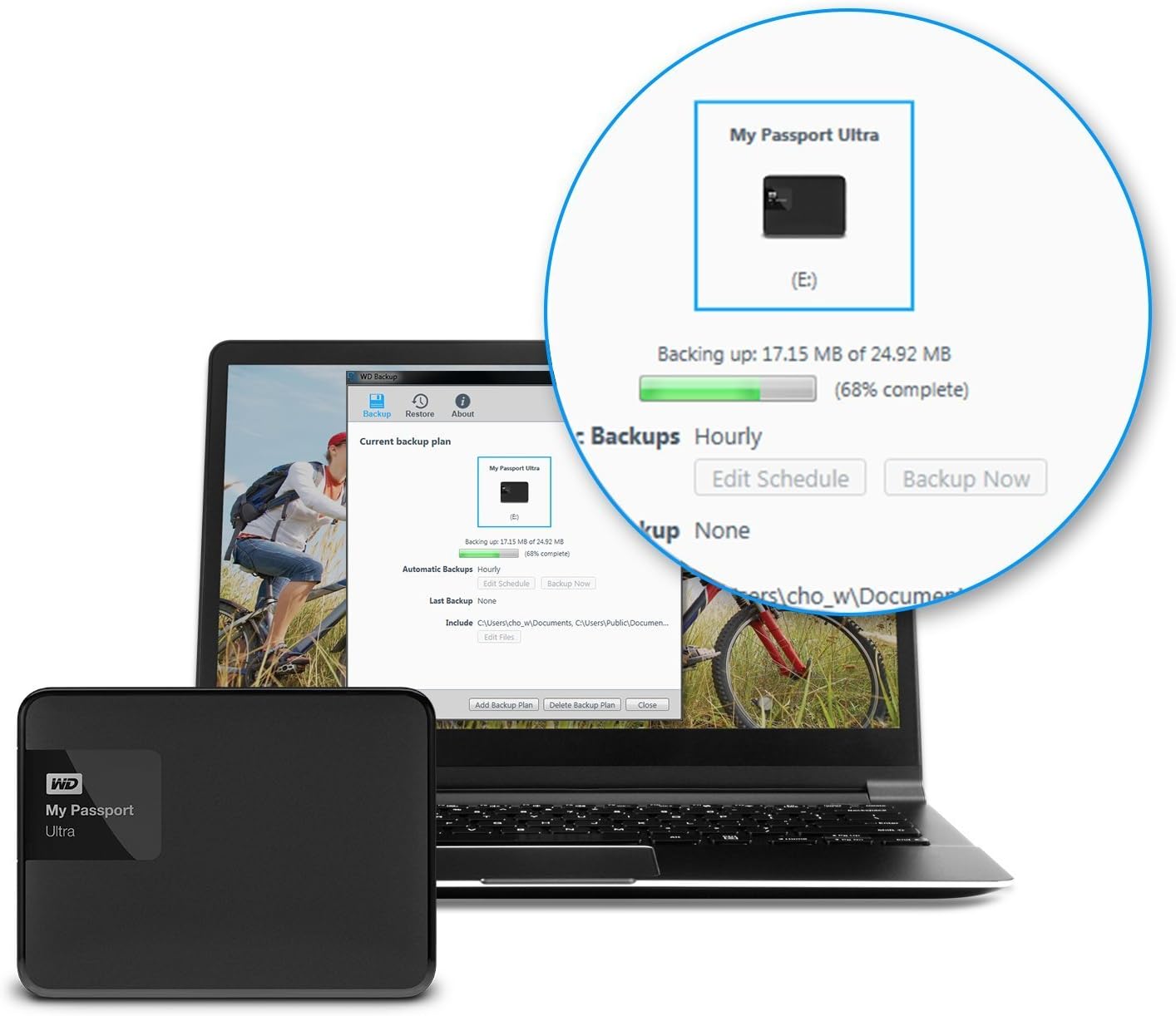 WDBBKD0020BBK-NESN My Passport Ultra 2 TB Portable External 【ミニストレージ】 Har